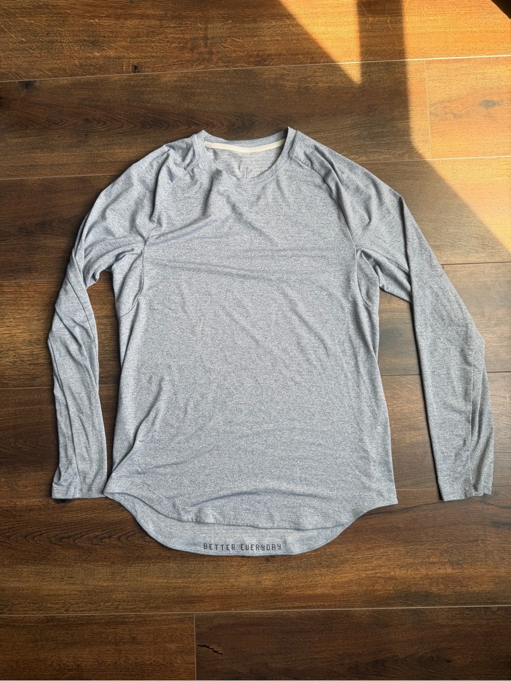 Lululemon Men's Long-Sleeve Performance Shirt - Light Grayish blue LARGE